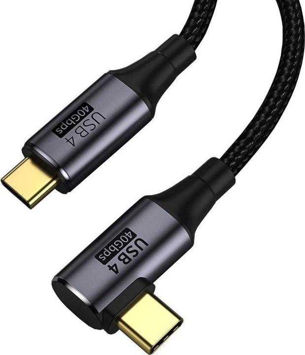 Produktbild PremiumCord KU4CU12 USB cable USB4 Gen USB C Black, Grey (1.20 m, USB 4.0, 240 W)