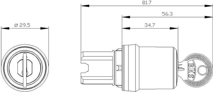 Produktbild Siemens Schlüsselschalter 3SU1000-5PP01-0AA0 1 St.