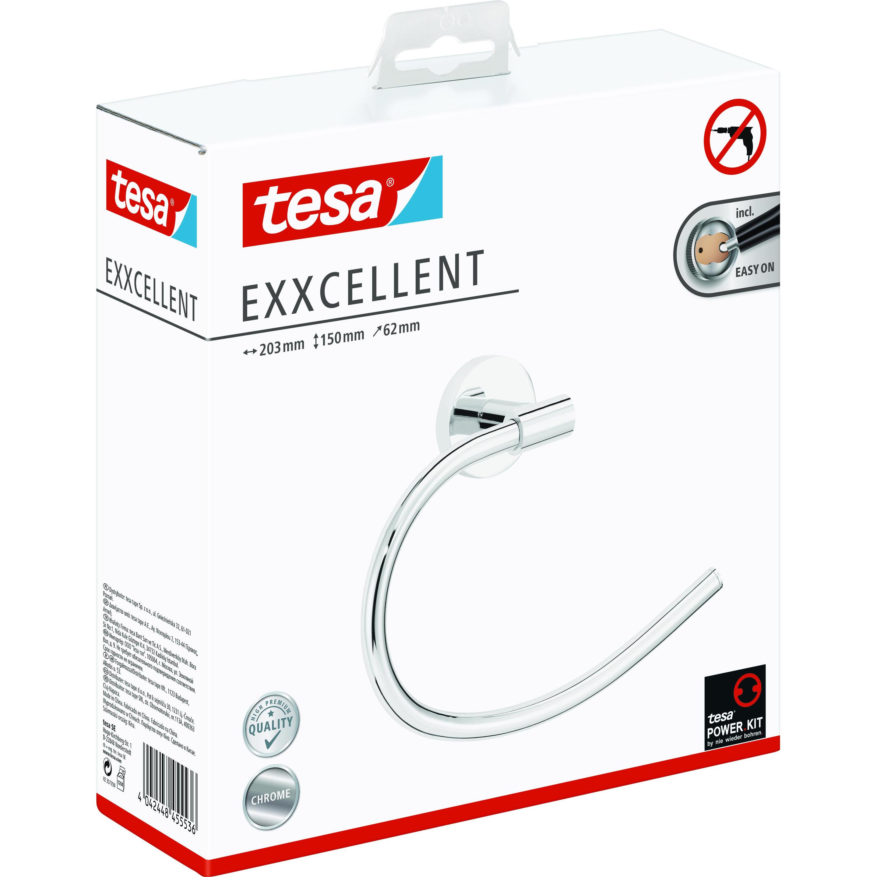 Thumbnail - tesa, Handtuchhalter + Handtuchhaken, EXXCELLENT Handtuchring inkl. Klebelösung ohne Bohren