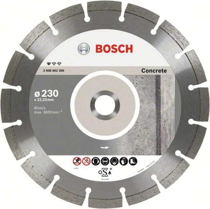 Produktbild Bosch Professional Zubehör Diamanttrennscheibe Standard for Concrete, 115 x 22,23 x 1,6 x 10 mm, 1er-Pack