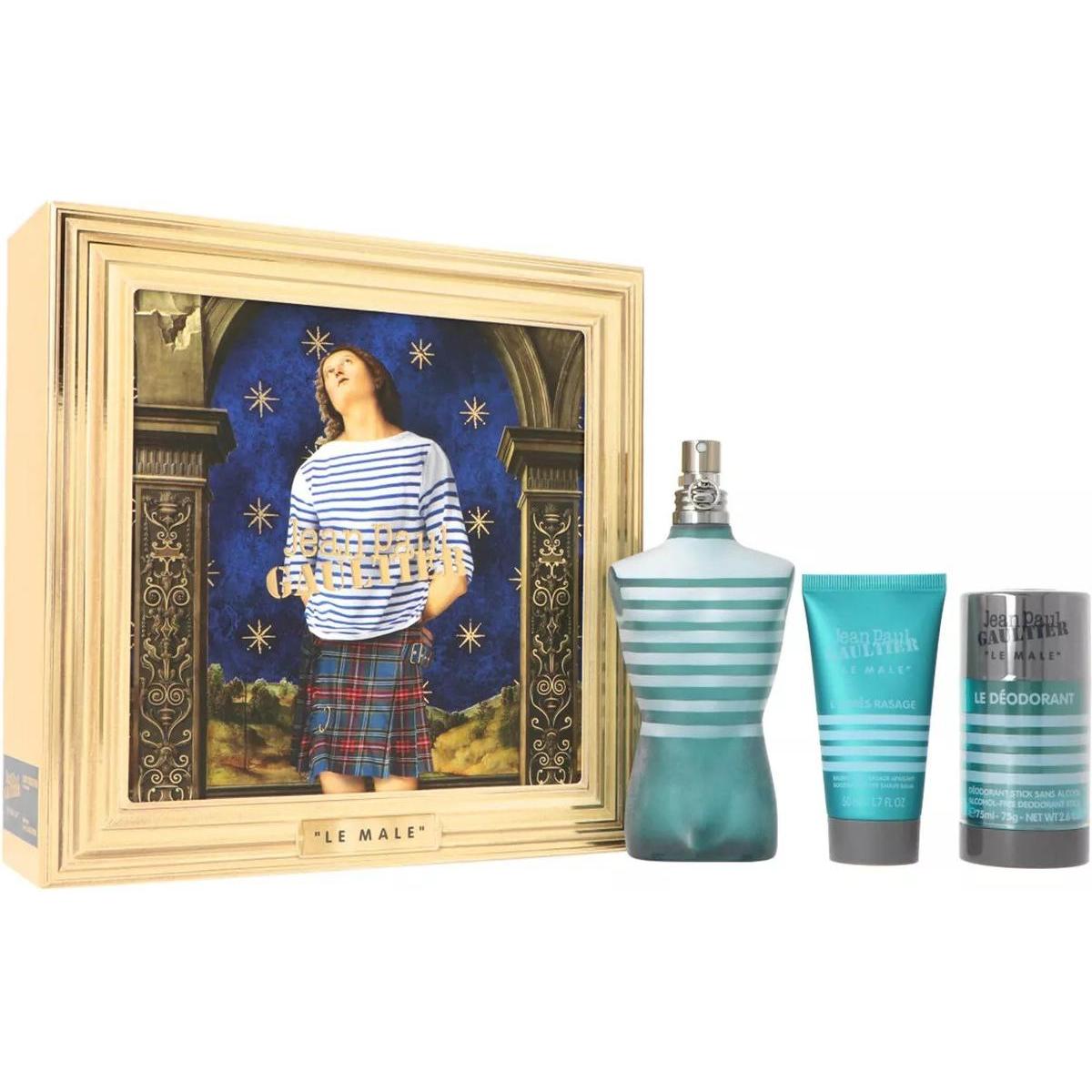 Gaultier Uomo Set Regalo Bellezza, J.p. Le Edt 125Ml+Balsamo A/S 50Ml+Deo Stick 75Ml. Set Da 3 Pezzi (Set Di Profumi)