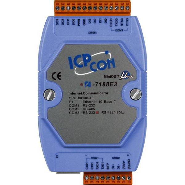 Moxa ICP CON, 1xRS232+1xRS422/485+1, Netzwerkadapter