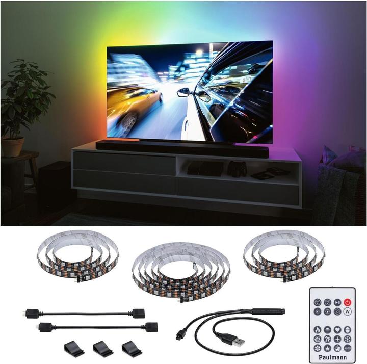 Produktbild Paulmann EntertainLED USB TV Stripe (RGB, 310 cm, Indoor)