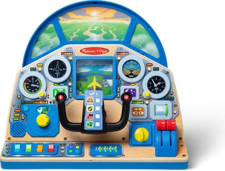 Productafbeelding Melissa & Doug - Interactief dashboard voor vliegtuigpiloten, houten speelgoed voor jongens en meisjes vanaf