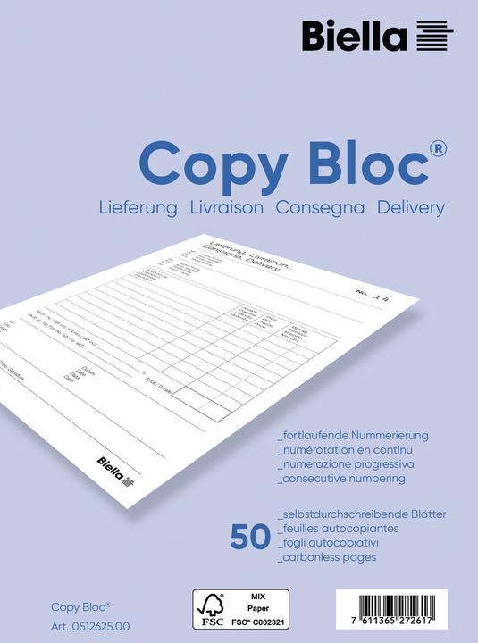 Biella Copy Bloc delivery note pad (100 x)