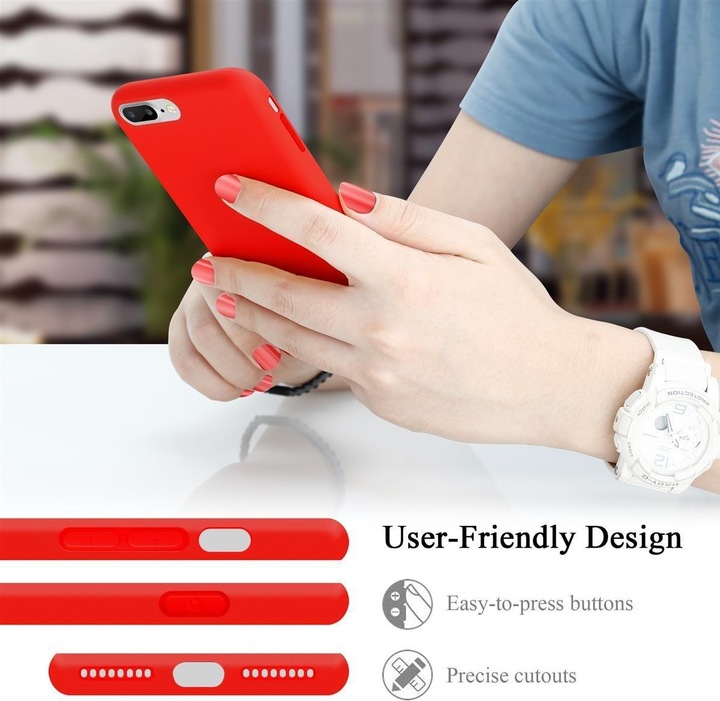Produktbild Cadorabo TPU Liquid Silicone Case Cover (Apple iPhone 8 Plus, Apple iPhone 7 Plus, Apple iPhone 7s Plus)