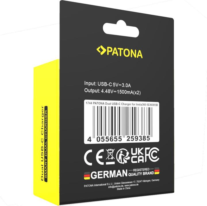 Immagine prodotto Patona Dual Charger Box Insta360 X5
