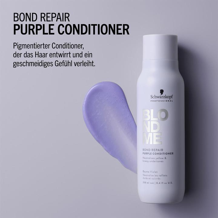 Actual product image Schwarzkopf Professional BLONDME Bond Repair Lila Conditioner (250 ml)