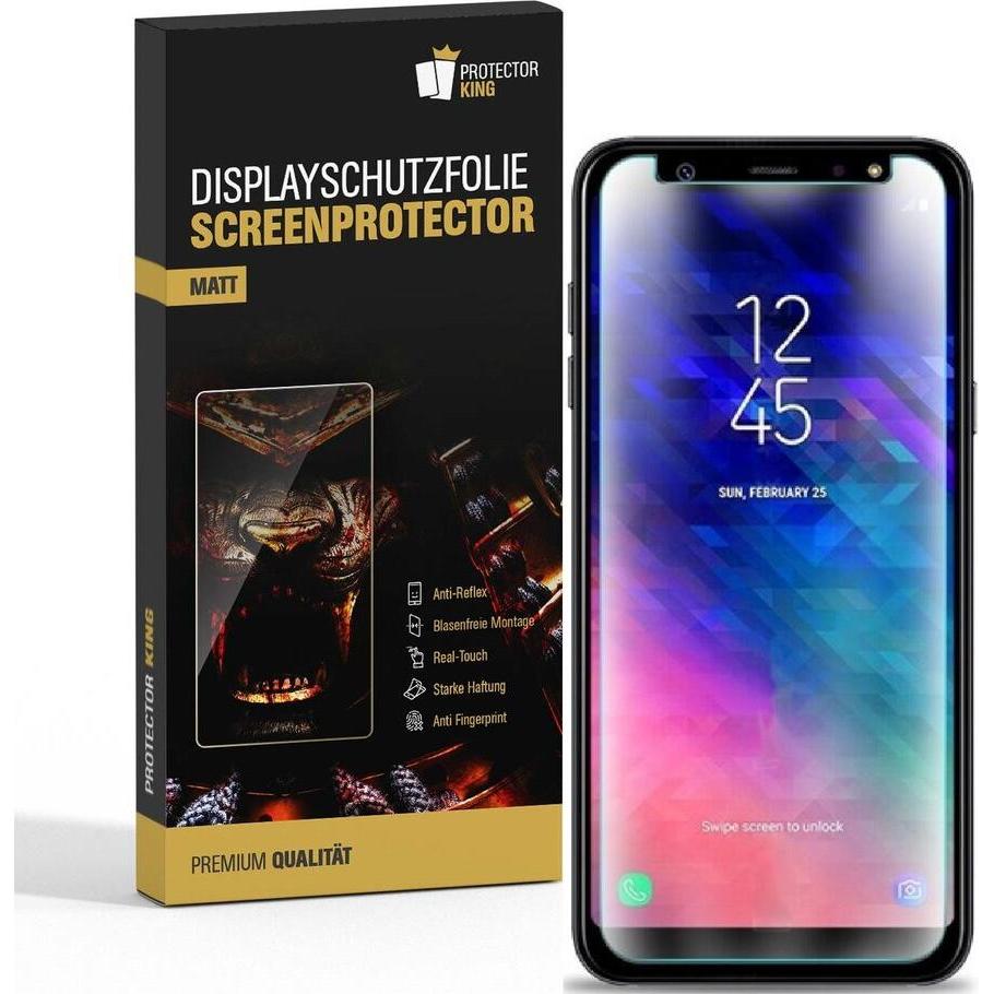 Protectorking 2x Premium Displayschutzfolie Matt Entspiegelt (2 Stück, Samsung Galaxy A6), Smartphone Schutzfolie