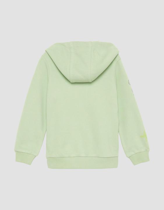 Produktbild S.Oliver Sweatshirt Kapuzen-Sweatshirt aus Baumwollmix mit Front- und Ärmelprint (104, 110)