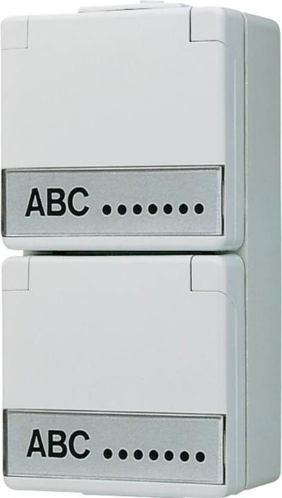 Produktbild JUNG Schalterprogramm 2fach Aufputzgehäuse Steckdose