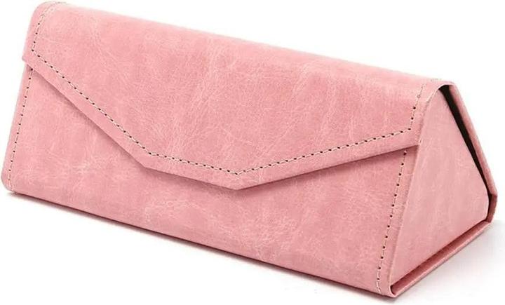 Only-Bags.Store Velvet triangle folding glasses case Elegant sunglasses case soft noble reading glasses box Eyewear