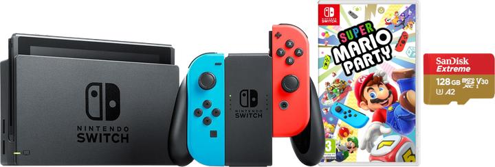 Produktbild Nintendo Switch + Mario Party + 128GB MicroSD