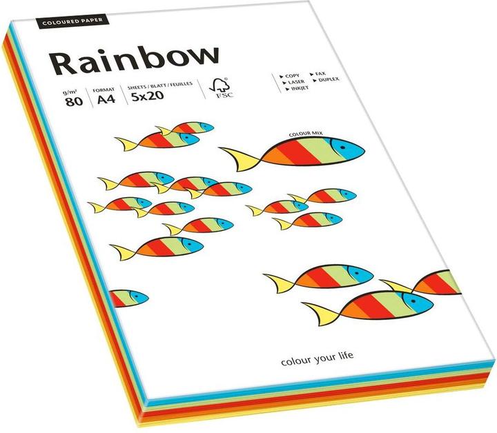 Produktbild Papyrus Rainbow Mix Intensiv (A4, 100 Blätter, 80 g/m²)