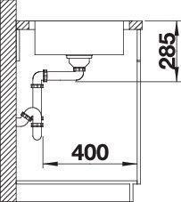 Actual product image Blanco Lantos 45 S-IF Salto (Fitted sink, 86 cm, 50 cm)