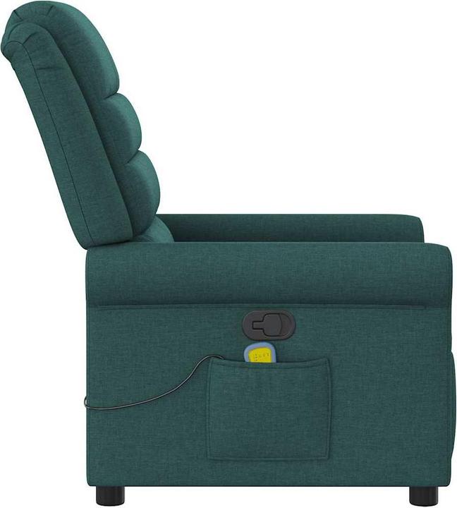 Immagine prodotto VidaXL Poltrona massaggiante Tessuto verde scuro Poltrona massaggiante TV
