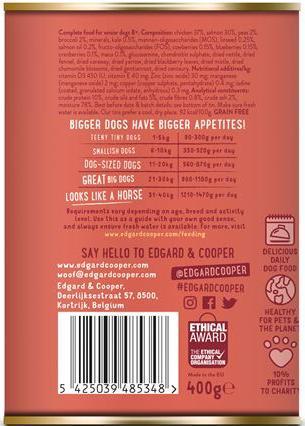 Immagine prodotto Edgard & Cooper Senior con pollo e salmone (Senior, 6 pz., 2400 g)