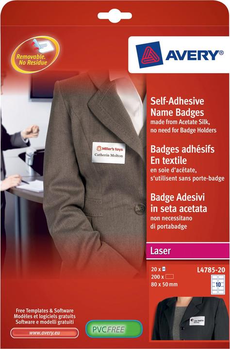 Actual product image Avery Name labels