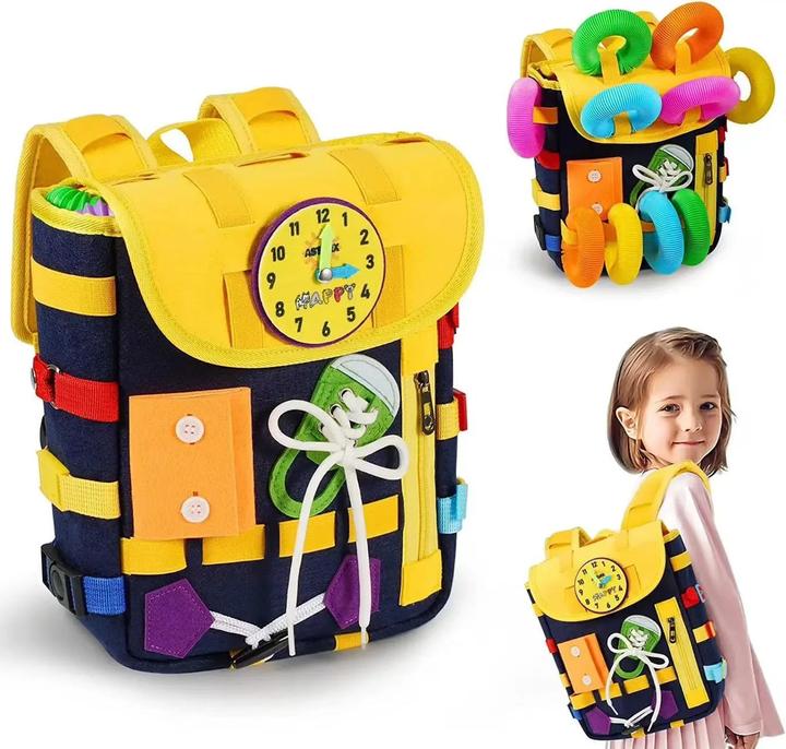 Actual product image Activity Board Busy Board Bag mit Schnallen Learning Develop Fine Motor Skills und Basic Life Skills