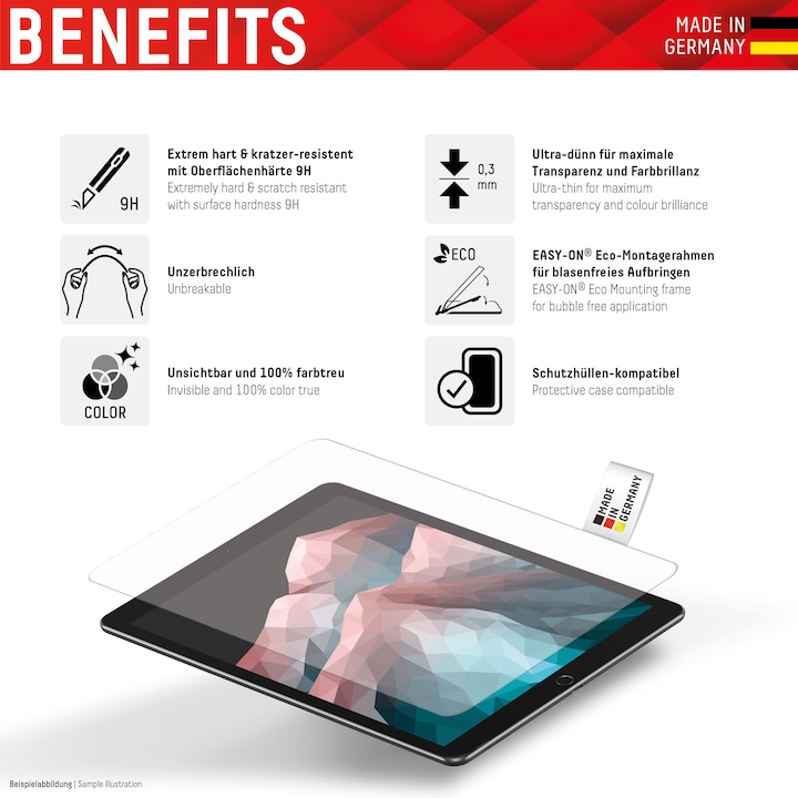 Productafbeelding Displex Tabletglas, tablet beschermglas (1 Stuk, Surface Go 3, Microsoft Surface Go, Microsoft Surface Go 2)