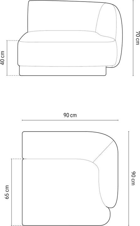 Actual product image Micadoni Miley (1-seater, Modular sofa)