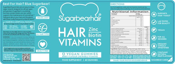 Nutritional values and ingredients Sugarbearhair Hair Vitamins & Women's Multi DUO (Gummies)