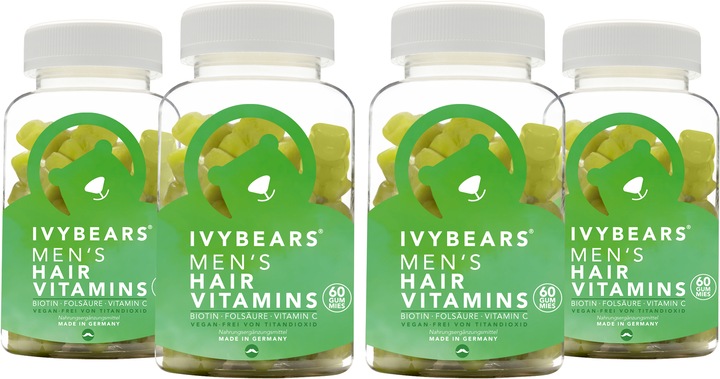 IVYBears Men's HAIR 4 Pack (4 Stück, Gummies, 600 g)