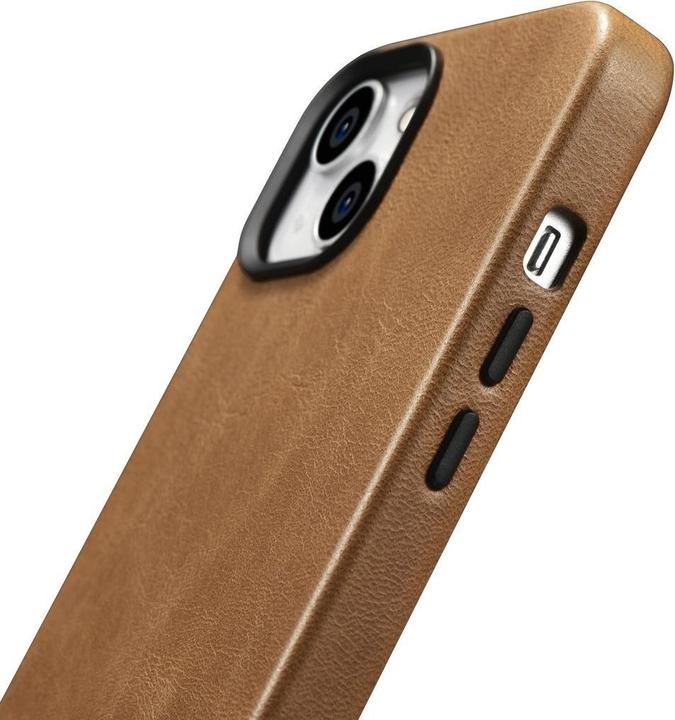 Produktbild iCarer Oil Wax Premium Leather Case iPhone 14 Plus Magnetic Leather Case with MagSafe Brown (WMI1422 (Apple iPhone 14 Plus)