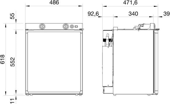 Produktbild Dometic RM 5310 Einbau Absorberkühlschrank