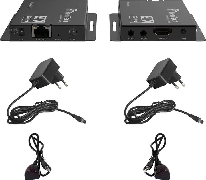 Productafbeelding FeinTech HX240 HDMI 2.1 Extender 4K 120Hz via LAN-Kabel 30 m (Extender, CAT verlenger)