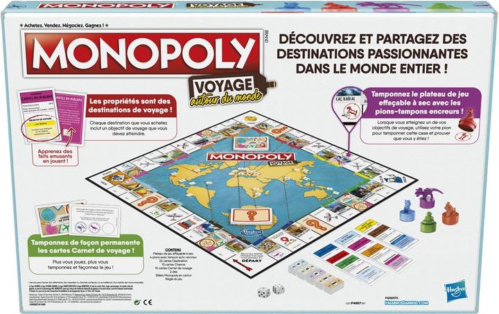Image du produit Monopoly Voyage autour du monde (Français, 2 - 4 Joueur)