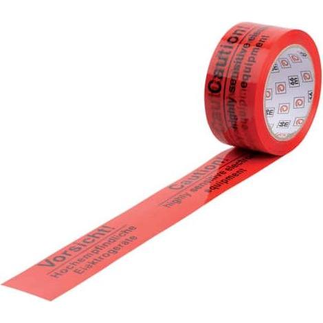 Thumbnail - Wihedü, Klebeband, Warndruckband 50mmx66m rot/orange (50 mm)
