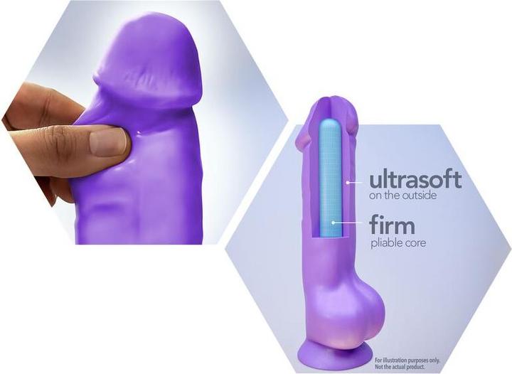 Actual product image Blush Novelties Au Naturel Bold Daddy Realistic 14 Inch Suction Cup Harness Compatible FlexiShaft Se