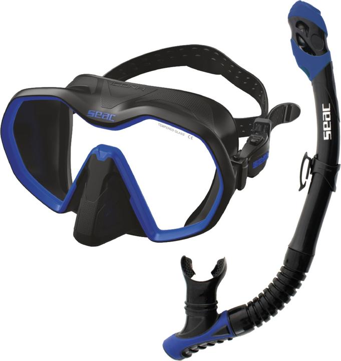 Seac Set Bis Icona + Reverse Dry S/Bl Schwarz/Blau