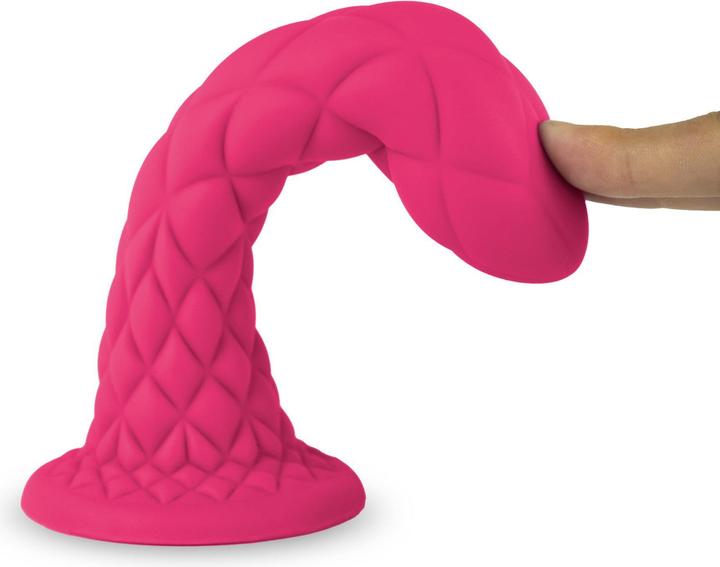 Actual product image Silexd Dreamy Dildo Fantasy Flüssigsilikon Thermoreaktiv Fuchsia 18,5 Cm