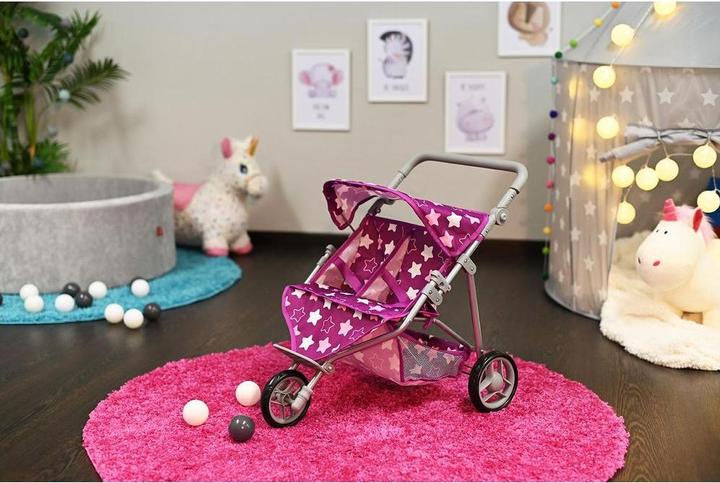 Image du produit Knorrtoys Zwillingspuppenwagen Duo - star dark pink