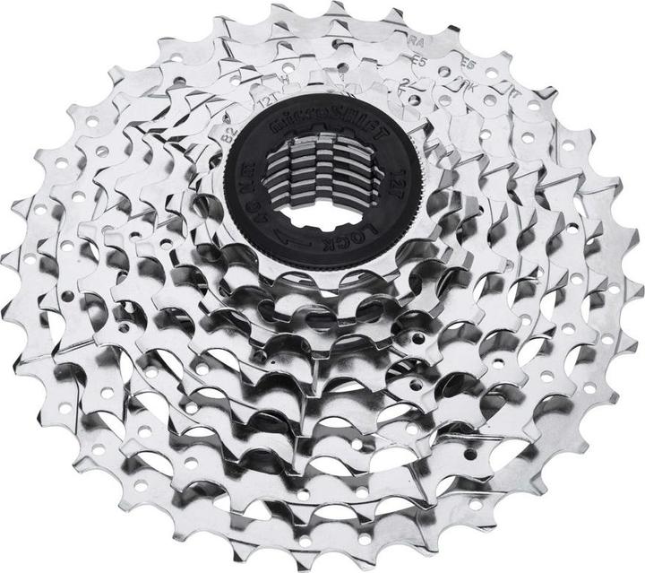 Actual product image Micro Shift Microshift Mezzo/R8 cassette, 8th row, steel, compatible with Shimano, 12-15-18-21-24-28-32, Nikiel (8-speed, 12-32)