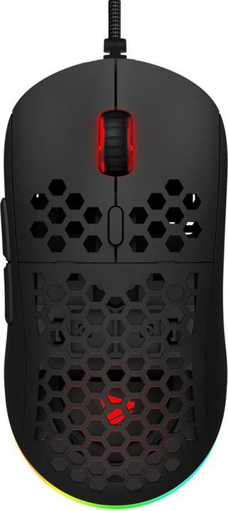 Savio HEX-R gaming mouse Black mouse (Kabelgebunden)