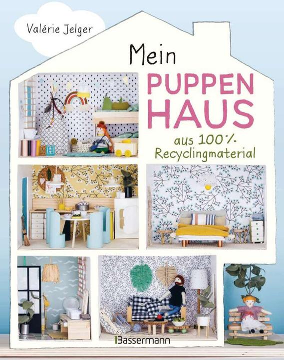 Mein Puppenhaus aus 100% Recyclingmaterial. Inklusive Möbel, Figuren und Zubehör