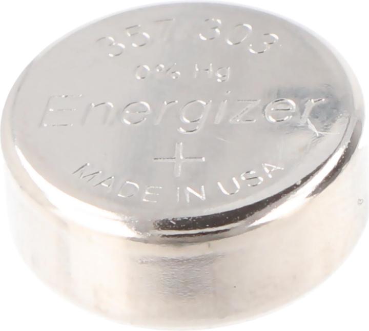 Actual product image Energizer 357, Ucar 357, SR44W Knopfzelle für Uhren etc. (28L, 190 mAh)