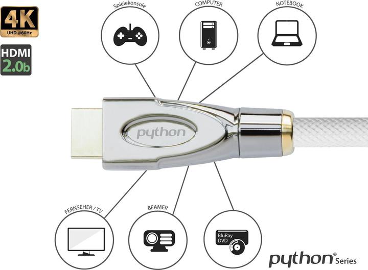 Produktbild Python HDMI (Typ A) — HDMI (Typ A) (10 m, HDMI, 2.0)