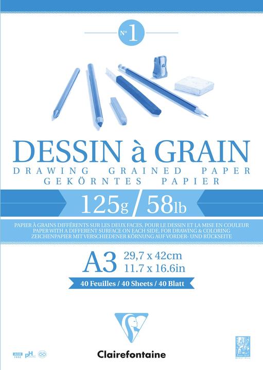 Actual product image Clairefontaine Drawing pad (A3, Plain, Soft cover)