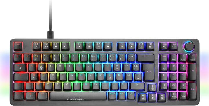 Immagine prodotto Mars Gaming Clavier Gamer Mécanique (Yellow Switch) Mkpro RGB (Noir) (FR, Cablato)