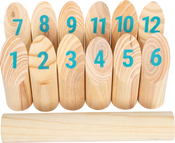 Actual product image small foot Viking game Kubb with numbers "Active