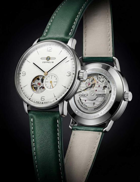 Actual product image Zeppelin LZ 129 Hindenburg Automatic Open Heart 8066-1 N (Analogue wristwatch)