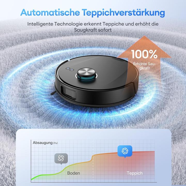 Produktbild Ultenic Staubsauger- und Wischroboter mit LiDAR-Navigation (10000 Pa, Wischtuch)