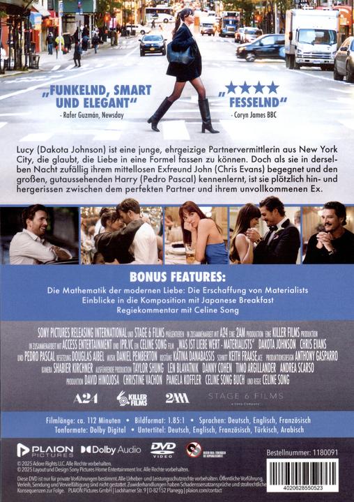 Image du produit Sony Was ist Liebe wert - Materialists (DVD, Allemand)