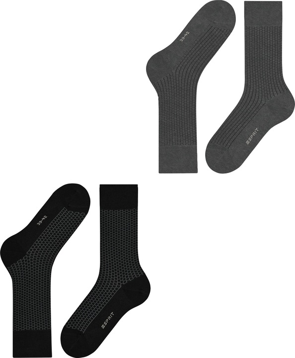 Actual product image Esprit Illusional Grid 2-Pack Men (pack of 2, 39 - 42)