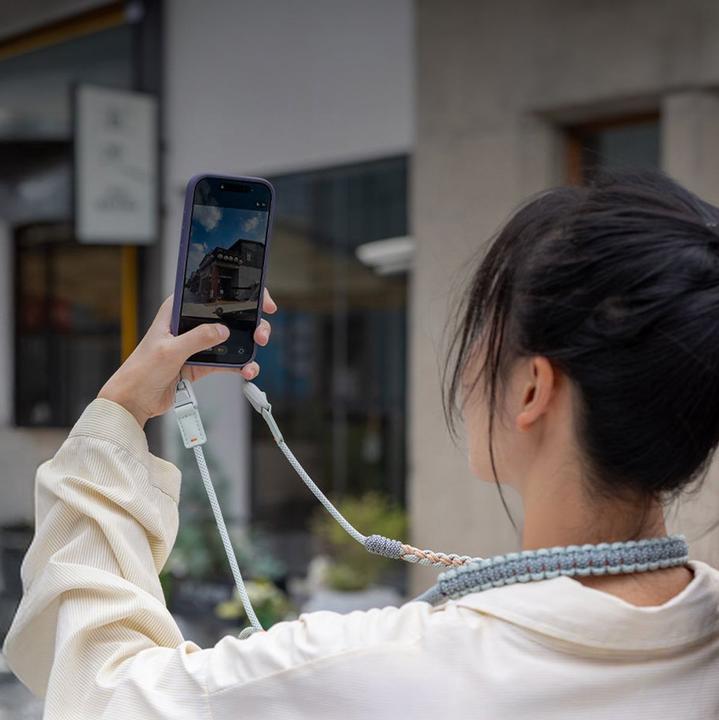 Actual product image Pgytech LinkGo Phone Photography Strap Dual Mount Version (Braided Stellar Black)