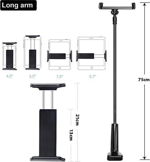 Actual product image Awei uchwyt biurkowy X3 4"-10,5" czarny /black długie ramię